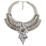 Collier court en alliage avec diamant – Collier en cristal