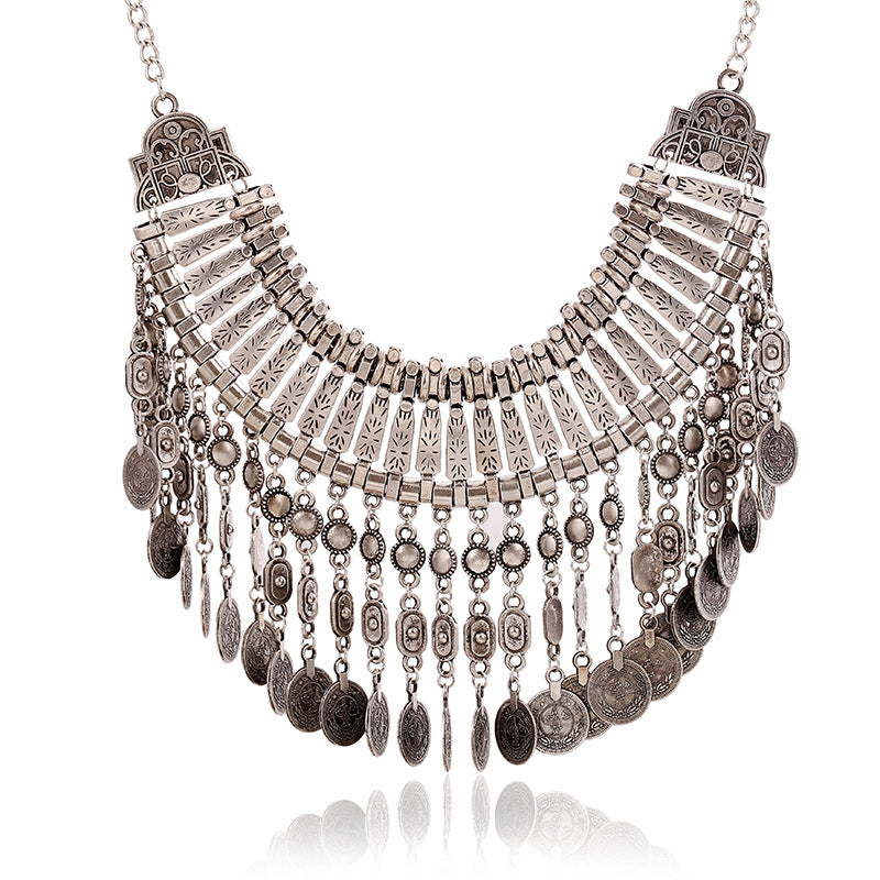 Collier court en alliage avec diamant – Collier en cristal