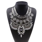 Collier court en alliage avec diamant – Collier en cristal