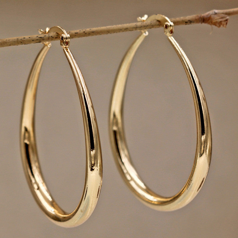 Boucles d'oreilles ovales géométriques