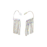 Boucles d'oreilles longues, boucles d'oreilles à pampilles en strass pour femmes