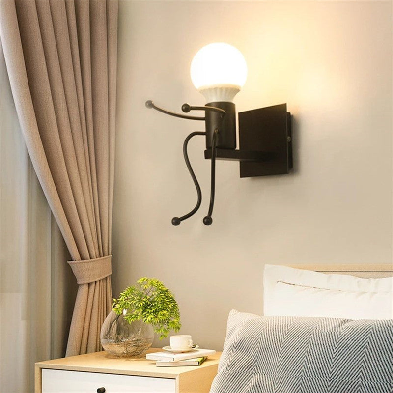 Modern Creative LED Wall Lamps Bedroom Bedside Lamp Nordic Iron Corridor Stairs Bar Restaurant Wall Light Child Room Decoration