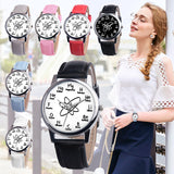 Montre mode motif moléculaire – Montre femme pour étudiantes