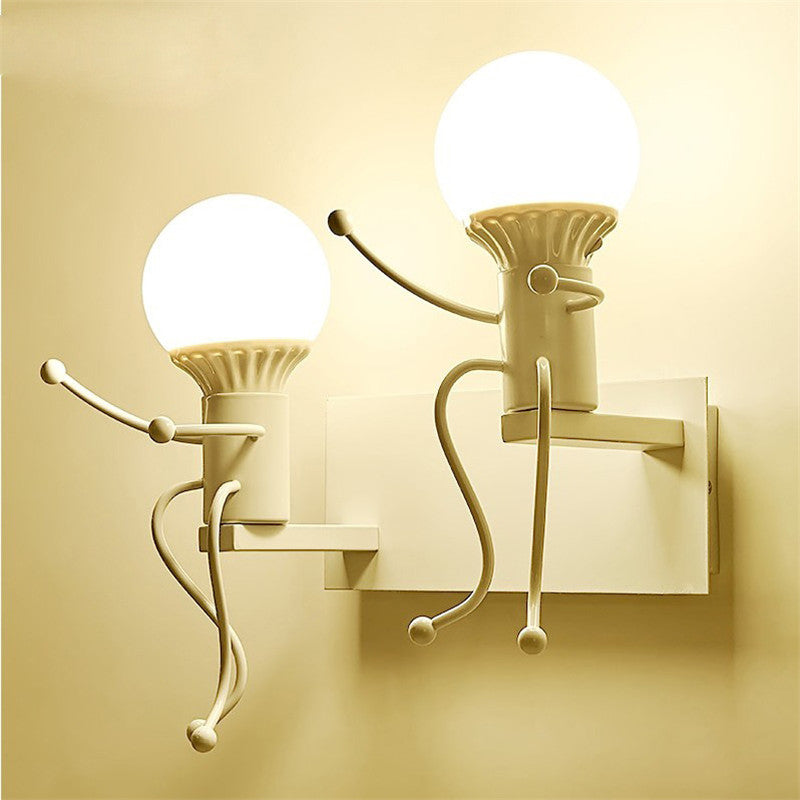 Modern Creative LED Wall Lamps Bedroom Bedside Lamp Nordic Iron Corridor Stairs Bar Restaurant Wall Light Child Room Decoration
