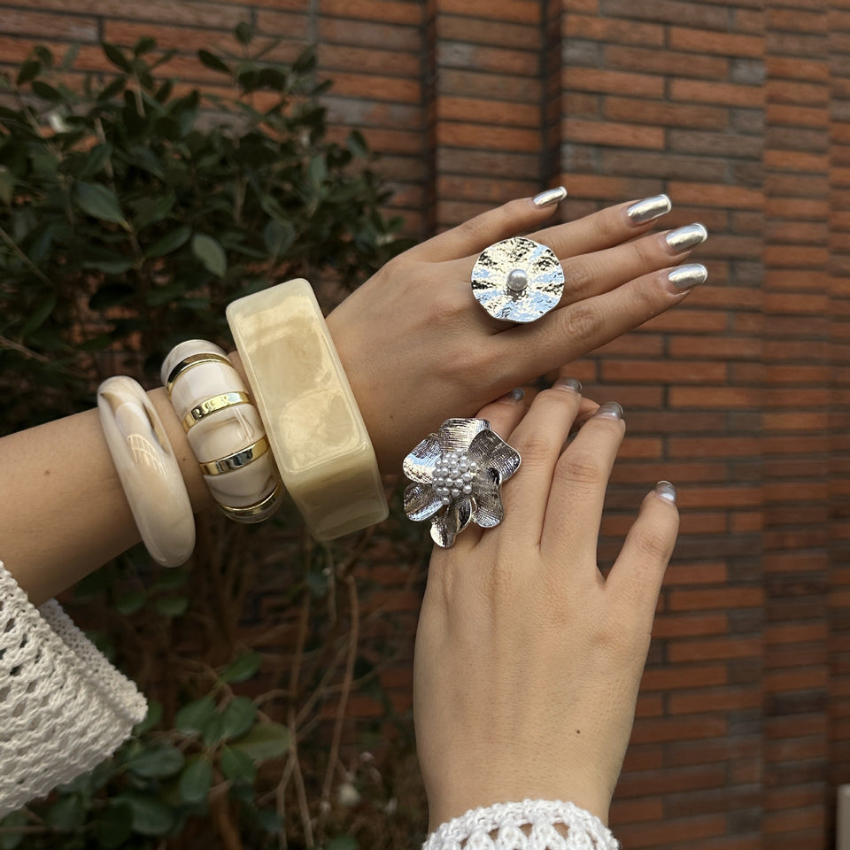 Bracelet en résine à motif géométrique irrégulier pour femme