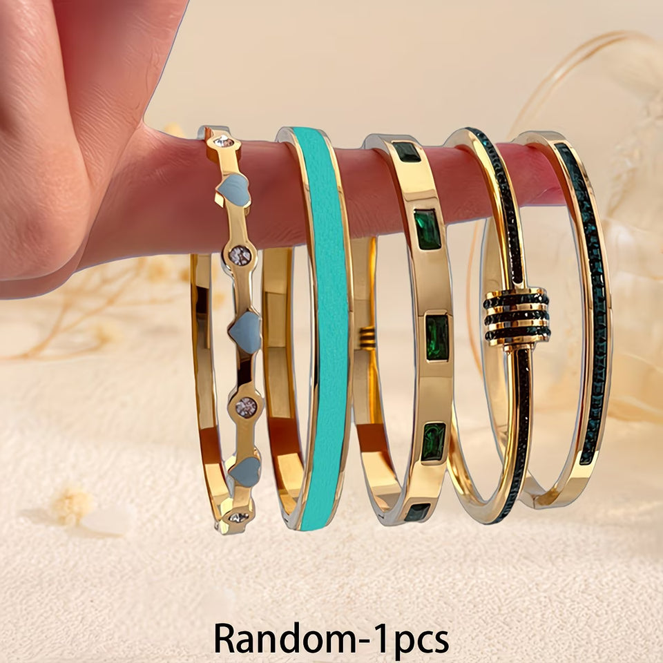 5 Bracelets élégants en acier inoxydable, idéal au quotidien et en soirée