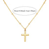 Collier croix doré en acier inoxydable 316 pour femme, élégant et résistant